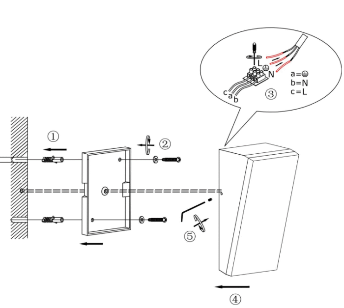 Maytoni Brick spoljašnja zidna lampa grafitna 3000K 10W - Slika 3