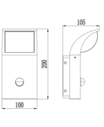 Maytoni Stock spoljašnja zidna lampa grafitna 3000K 7W - Slika 2