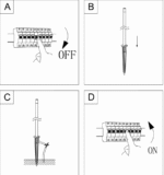 Maytoni Spear spoljašnja lampa za dvorište grafitna 3000K 1W - Slika 2