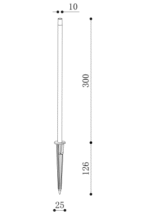 Maytoni Spear spoljašnja lampa za dvorište grafitna 3000K 1W - Slika 3
