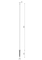 Maytoni Spear spoljašnja lampa za dvorište grafitna 3000K 1W - Slika 3