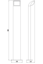 Maytoni Stock spoljašnja lampa za dvorište grafitna 3000K 7W - Slika 2