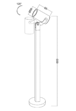 Maytoni Scope spoljašnja lampa za dvorište crna 50W - Slika 3