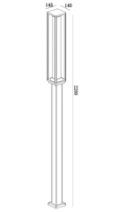 Maytoni Cell spoljašnja lampa za dvorište grafitna 15W - Slika 3