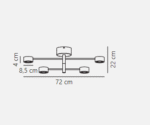 Nordlux Clyde Flex 4-Rail reflektor nadgradna rasveta crna - Slika 2