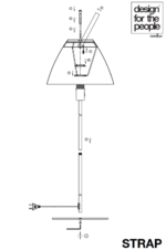 Design For The People Strap podna lampa bela - Slika 2