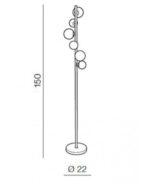 Azzardo SYBILLA 6 Brass Podna - Image 2