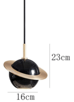 MaxLight URANOS Black – Gold Visilica - Slika 2