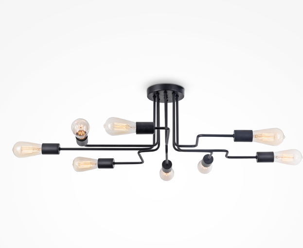 al1 Maytoni Gilbert unutrašnja plafonska lampa crna 60W - Slika 4