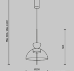 Maytoni Bangkok visilica crna-braon 3000K 12W-3480mm - Slika 3