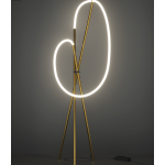 Maytoni Crochet unutrašnja podna lampa crna i mesing 3000K 36W