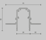 Maytoni Exility ugradna magnetna šina crna 1m 12,5 mm - Slika 2