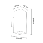 Shilo Kobe zidna lampa bela - Slika 2