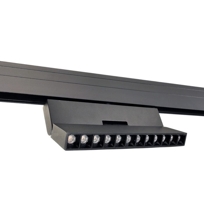 Shilo Komatsu reflektor za trofaznu šinsku rasvetu crna (220 mm) 3000K - Slika 1