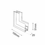 Shilo Komatsu konektor za magnetnu šinsku rasvetu crna - Slika 2