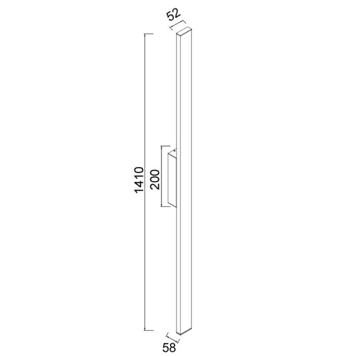Mantra Lotus Zidna lampa crna led 24W 3000K 141cm - Slika 2