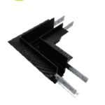 Mantra Magneto L konektor ugradni 90° crna