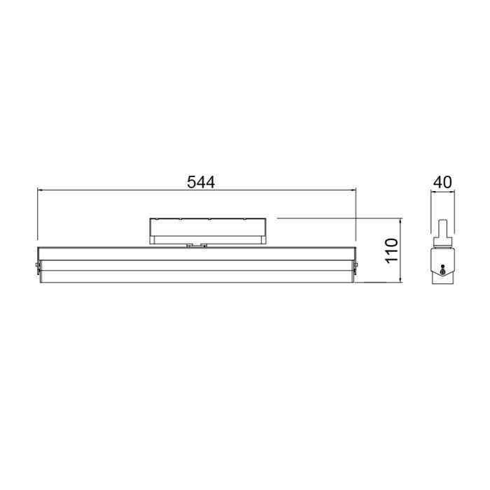 Mantra Creta Nadgradna lampa crna led 30W 4000K - Slika 2