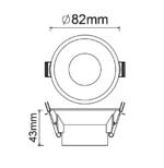 Mantra Trimasi Ugradna baza crna 8.2cm - Slika 2
