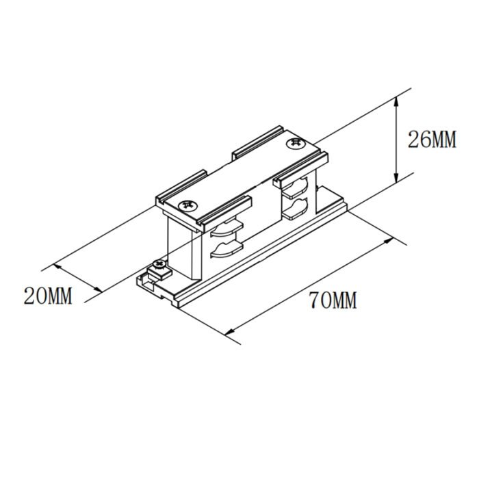 Mantra Eco srednji ravni priključak bela standardna - Slika 2