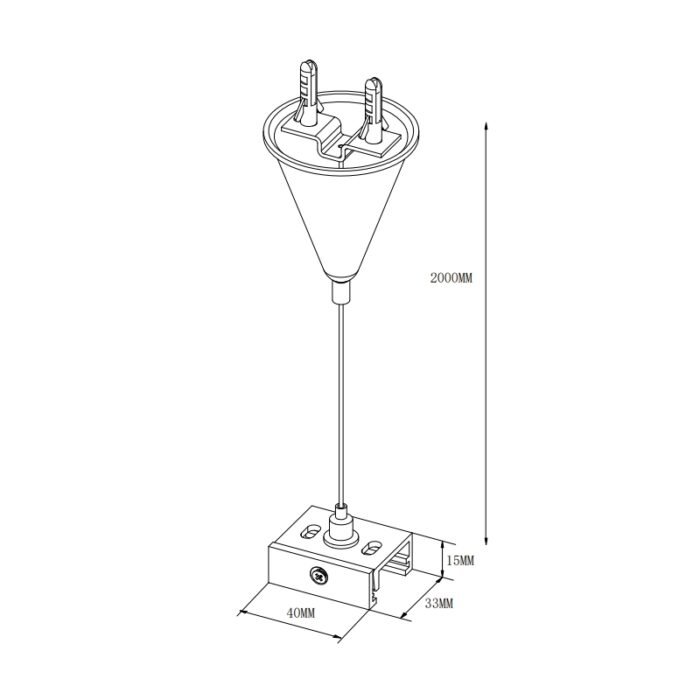 Mantra Eco set za suspenziju 2m crna - Slika 2