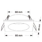 Mantra Tavira Ugradna lampa bela 1xGU10 12W kvadratna - Slika 2