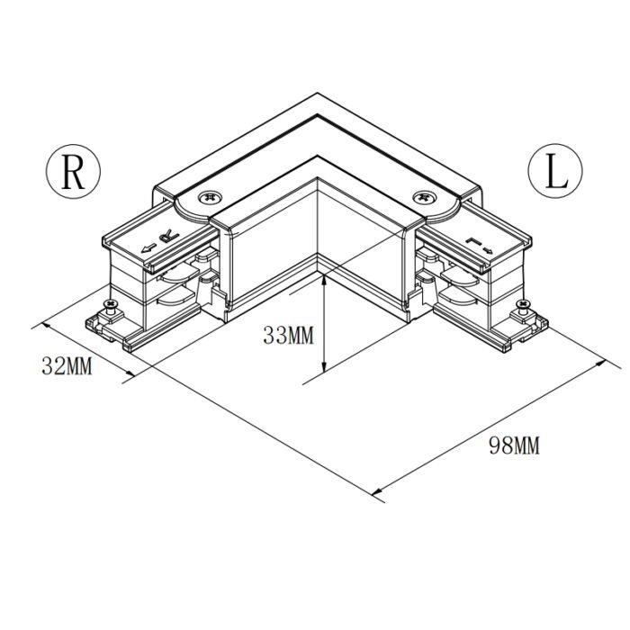 Mantra Eco L-priključak unutrašnji crna standardna - Slika 2