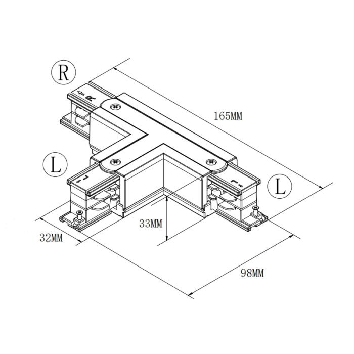 Mantra Eco T-priključak crna standardna varijanta 4 - Slika 2