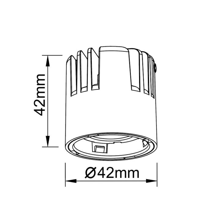 Mantra Sunset rashladni modul LED 6W 4000K crna Ø 11.5cm - Slika 2