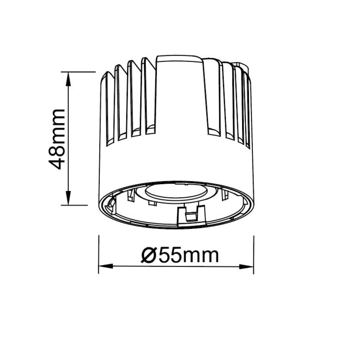 Mantra Sunset rashladni modul LED 10W 4000K crna Ø 11.5cm - Slika 2
