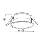 Mantra Sunset ugradni LED spot 15W sa okvirom zlatna Ø 13.5cm - Slika 2