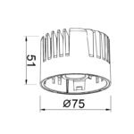 Mantra Sunset rashladni modul LED 15W 3000K crna Ø 11.5cm - Slika 2
