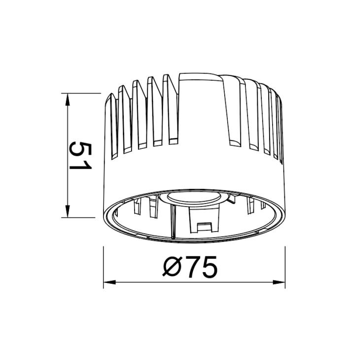 Mantra Sunset rashladni modul LED 15W 4000K crna Ø 11.5cm - Slika 2