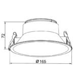 Mantra Sunset ugradni LED spot 20/30W sa okvirom bela Ø 17cm - Slika 2