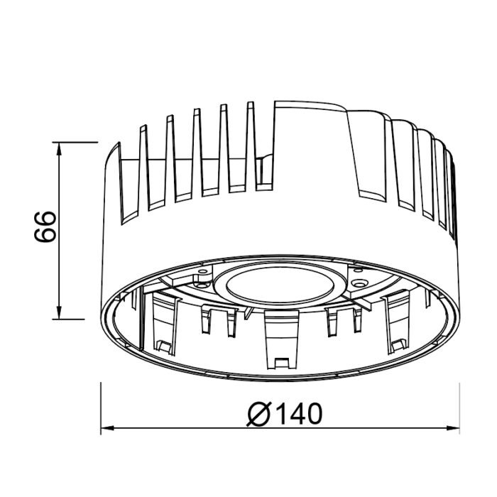 Mantra Sunset rashladni modul LED 30/40W 2700K crna Ø 14.5cm - Slika 2