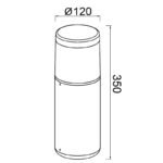 Mantra Chicago Podna lampa siva 1xE27 20W - Slika 2