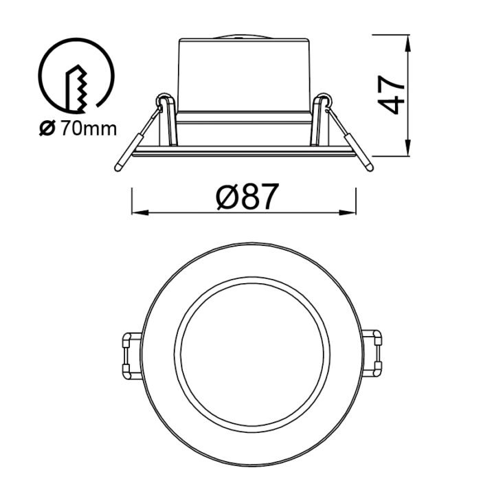Mantra Yucatan ugradni spot LED CCT IP65 6.5W bela Ø 8.7cm - Slika 2
