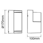 Mantra Creek Zidna lampa bela led 15W 2700K-4000K 10cm - Slika 2