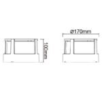 Mantra Creek Plafonska lampa crna led 15W 2700K-4000K 11cm - Slika 2