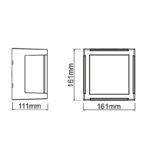 Mantra Creek Zidna lampa crna led 15W 2700K-4000K 16cm - Slika 2