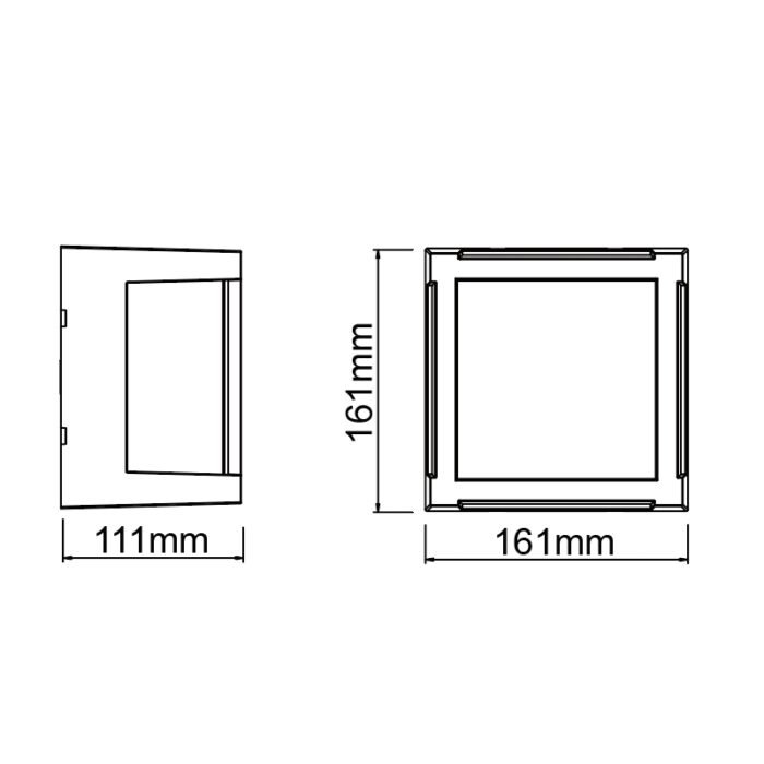 Mantra Creek Zidna lampa crna led 15W 2700K-4000K 16cm - Slika 2