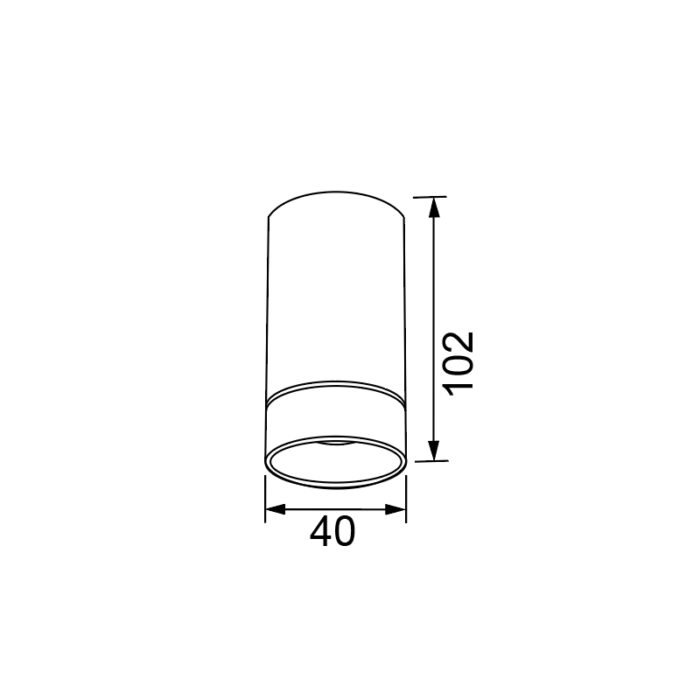 Mantra Split plafonska lampa bela 1xGU10 12W 10cm - Slika 2