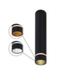 Mantra Split plafonska lampa crna 1xGU10 12W 20cm