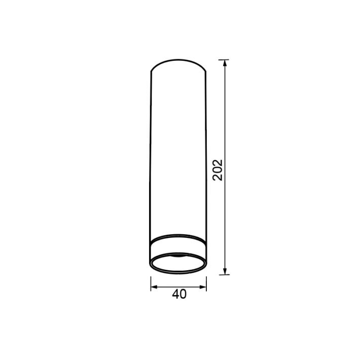 Mantra Split plafonska lampa crna 1xGU10 12W 20cm - Slika 2