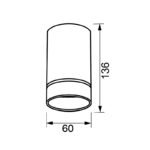 Mantra Split plafonska lampa crna 1xGU10 12W 14cm - Slika 2