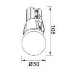 Mantra Bead ugradni spot LED 7W 3000K IP44 bela - Slika 2