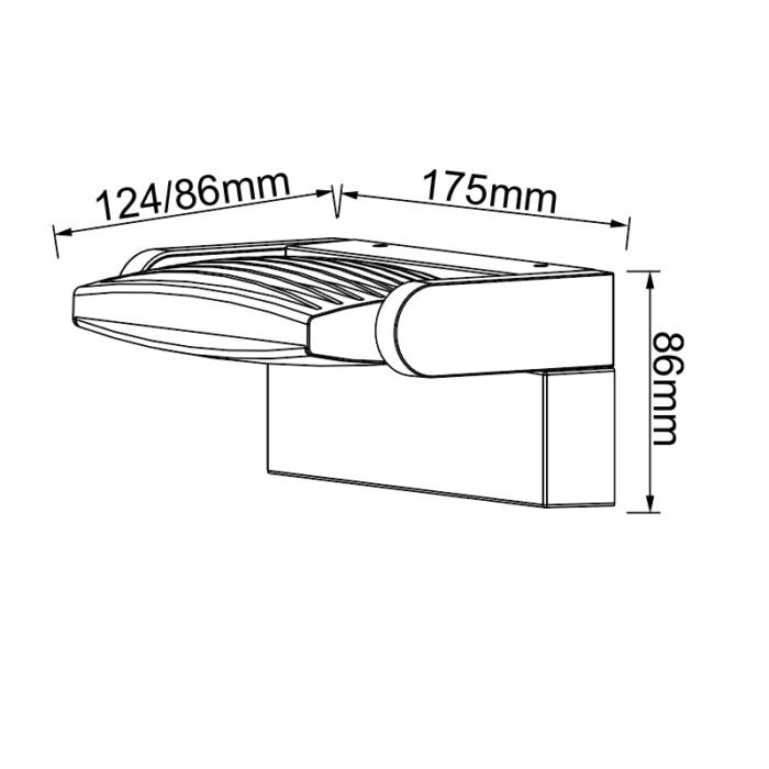 Mantra Hood spoljna zidna lampa LED 12W 3000K bela - Slika 2