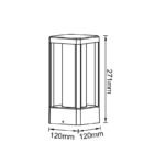 Mantra Nevada spoljna nadzidna lampa E27 crna - Slika 2