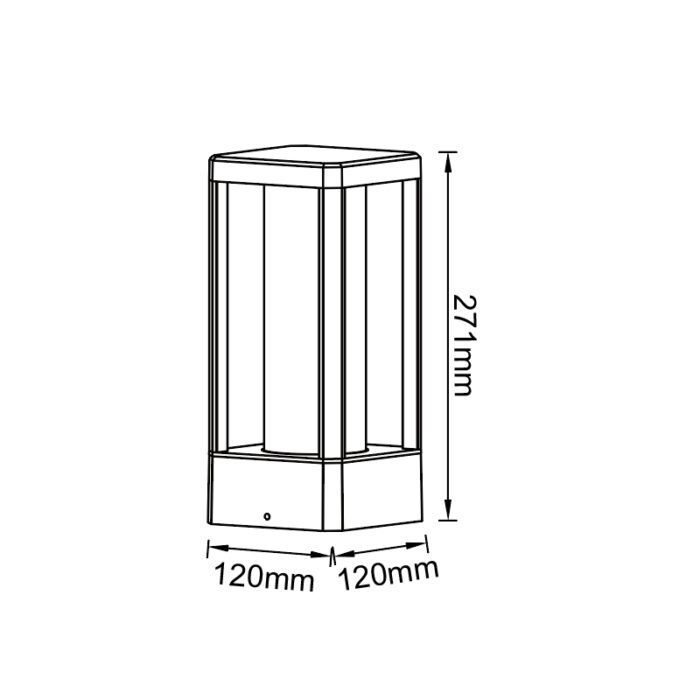 Mantra Nevada spoljna nadzidna lampa E27 crna - Slika 2