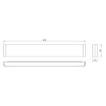 Mantra Egeo zidna lampa LED 20W 2700K crna dužina 61cm - Slika 2